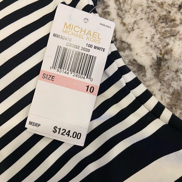 Michael Kors White One-piece Swimsuit Size 10 Cute - Picture 3 of 3